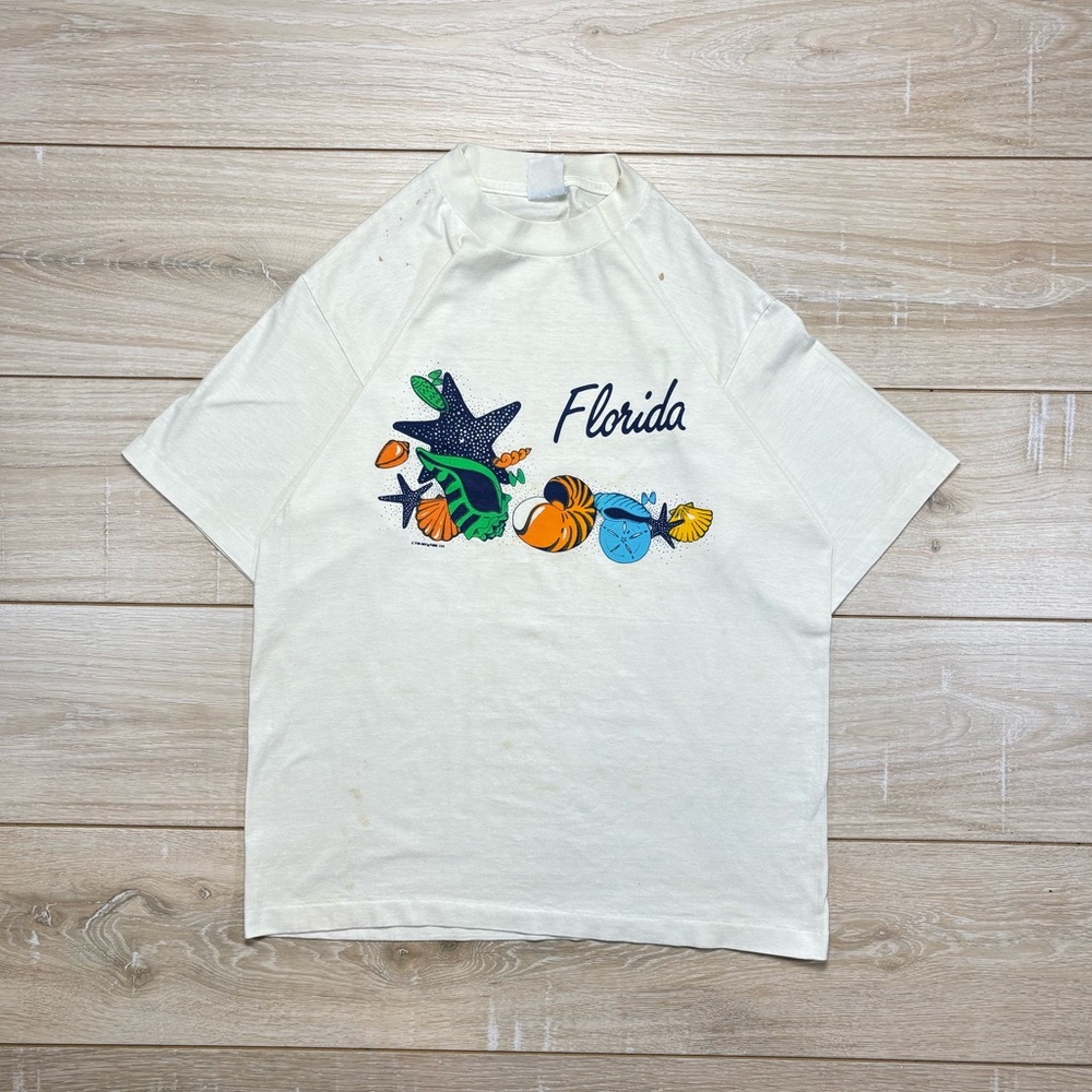 Vintage 90s Florida Sea Shell Beach tee | Size M